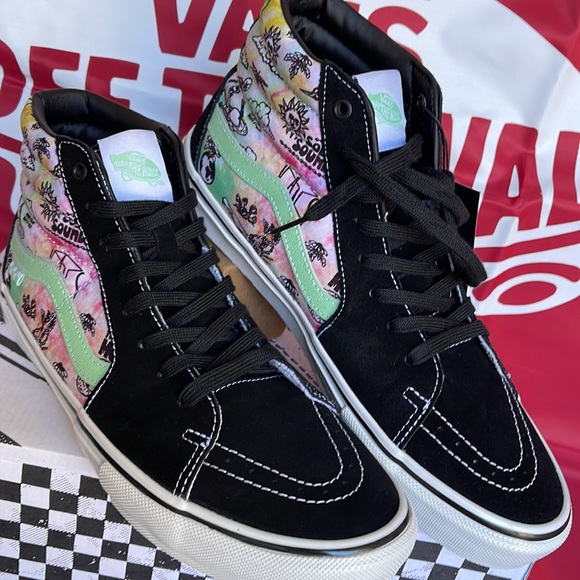 Vans Skate Sk8-Hi Show Room Shroom Doom Black/Green Men’s sneakers - Picture 8 of 16